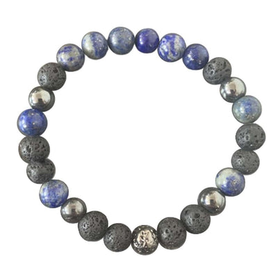 Soulmate Bracelet <br> Lapis Lazuli, Lava Stone