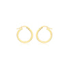 Square Sided Creole Hoop Earrings 16mm (9k Gold)