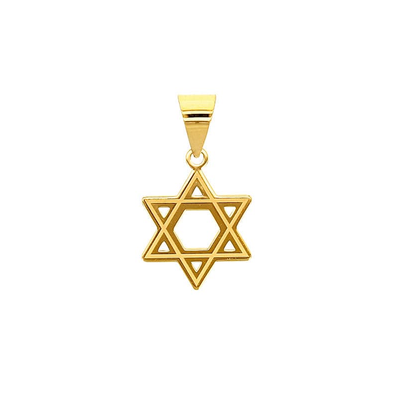 Gold Star of David Pendant (18K Gold)