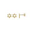 Star of David Stud Earrings 18k Gold