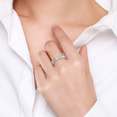 Sterling silver Eternity Ring, Pave Stone | Mi Cielo London