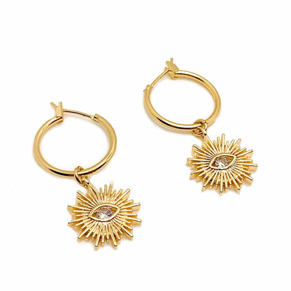 Sun Hoops Earrings | Mi Cielo London