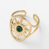 Malachite Sun Vintage Ring