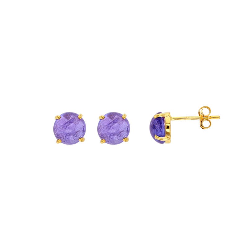 Tanzanite Stud Earrings 18k Gold