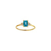 Topaz Solitaire Diamonds Gold Ring (18k Gold)