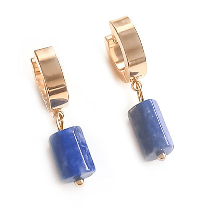 Earrings Lapis Lazuli Huggies