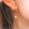 Moonstone Hoops Earrings