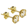 White Topaz earrings (9K Gold) <br> Majestic