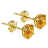 Yellow Topaz earrings (9K Gold) <br> Majestic