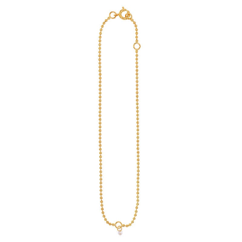 ZINA Anklet <br> Cubic zirconia ankle chain gold plated