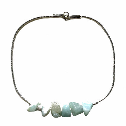 Aquamarine bracelet sterling silver