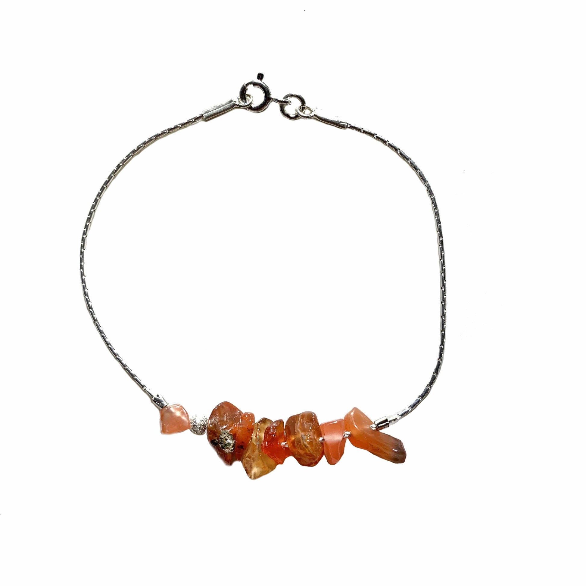 Carnelian bracelet with Sterling silver