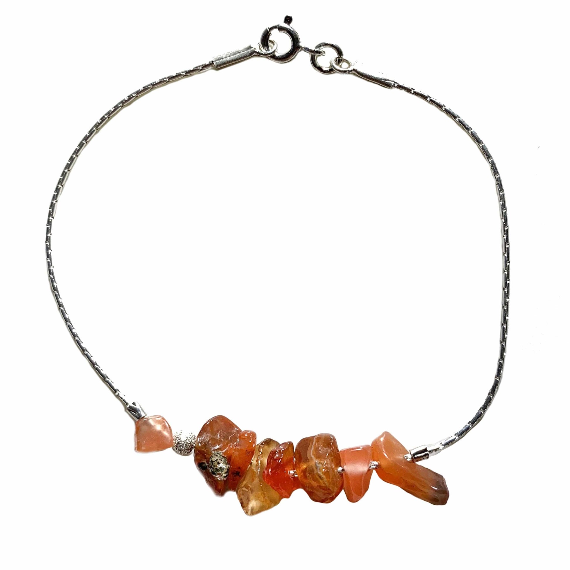 Carnelian bracelet with Sterling silver