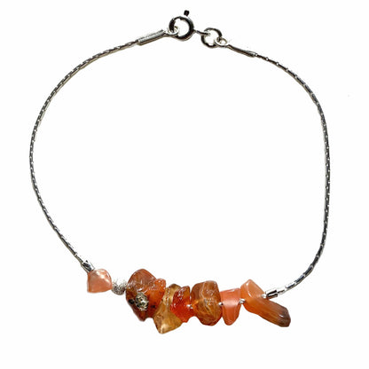 Carnelian bracelet with Sterling silver