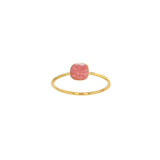Rhodocrosite ring 18k gold