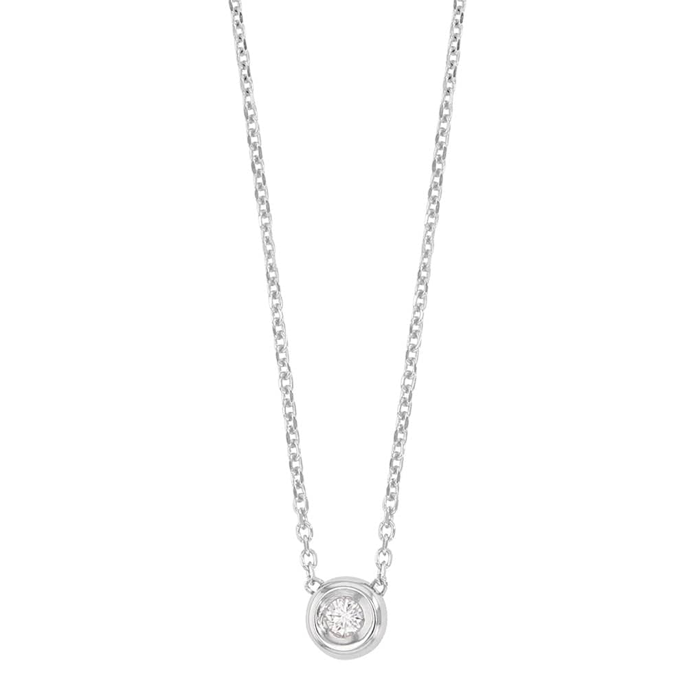 Diamond White Gold Necklace (18k Gold)