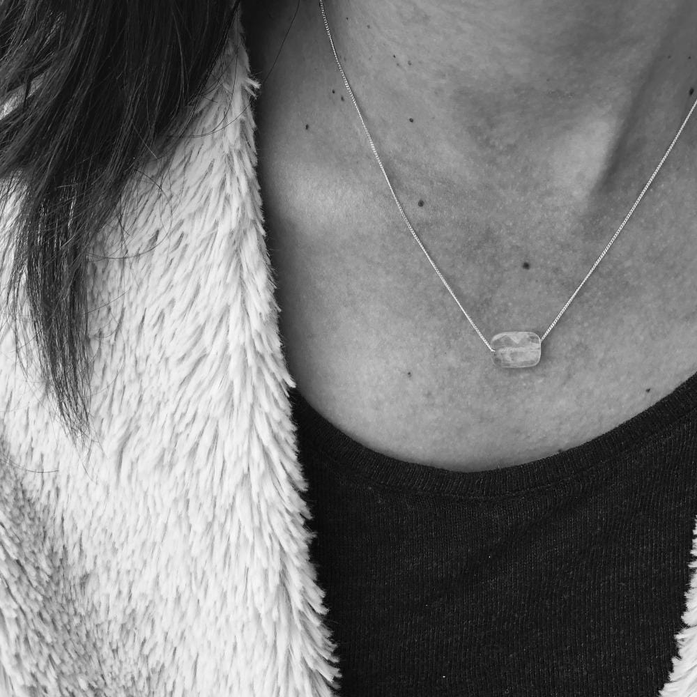 Clear quartz necklace