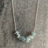 Aquamarine necklace in sterling silver