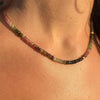 Watermelon Tourmaline gold necklaceecklace