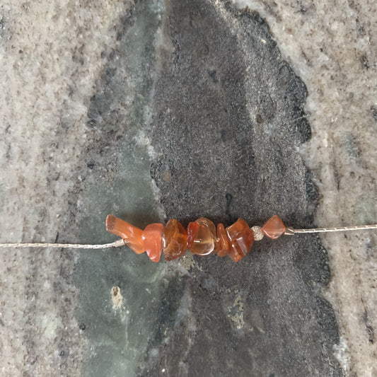 Carnelian bracelet with Sterling silver