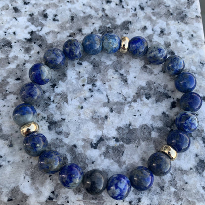 Lapis Lazuli Bracelet Gold
