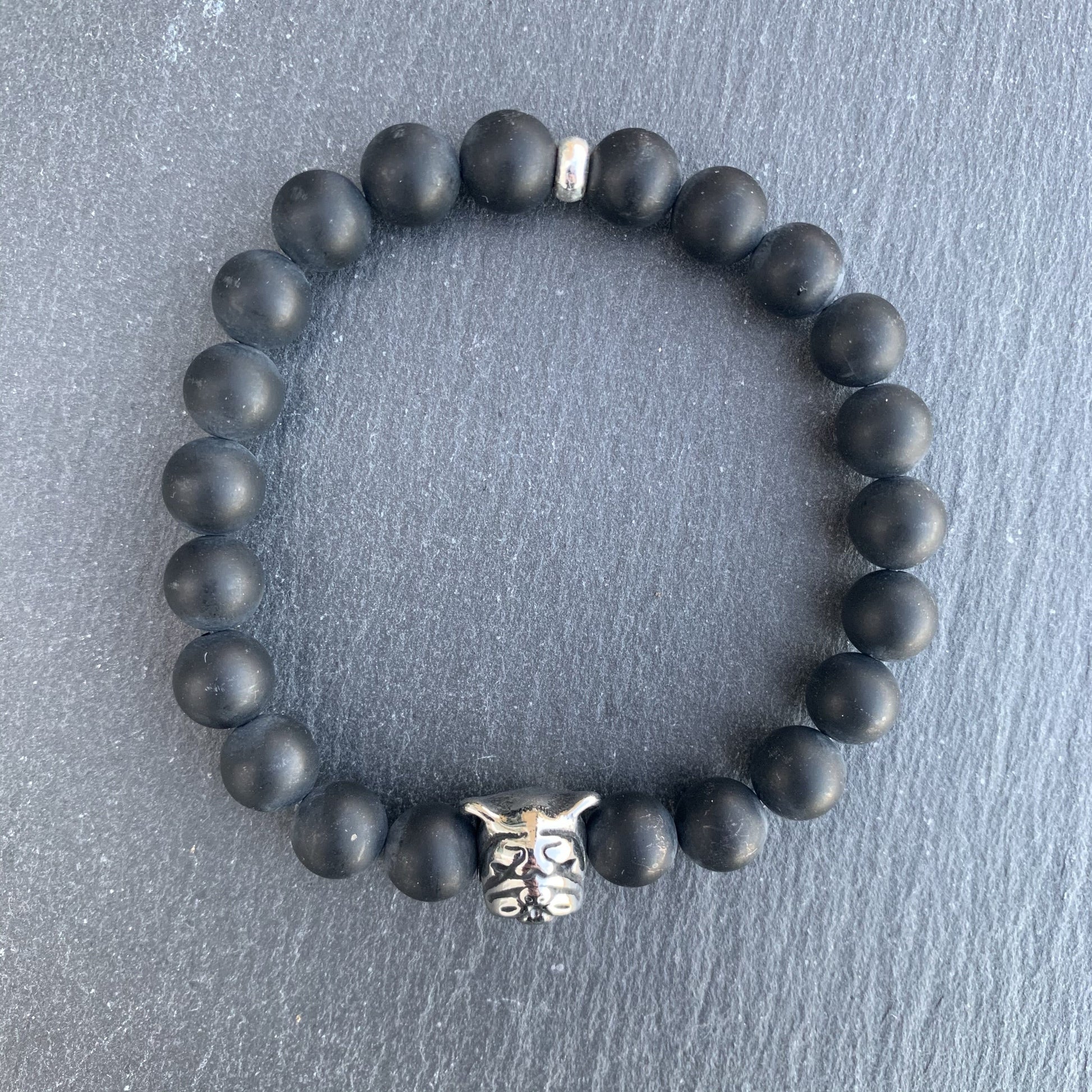 Bulldog Bracelet Black Onyx