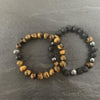 Tiger eye bracelet and lava stone bracelet