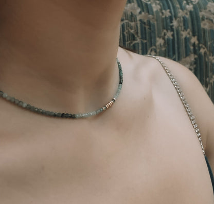 Emerald Necklace with Gold Disks