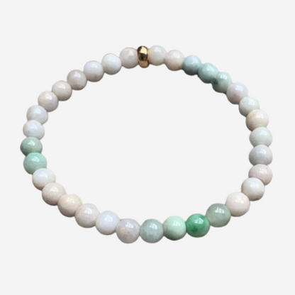 Jade Burma Bracelet 6mm Gold disk