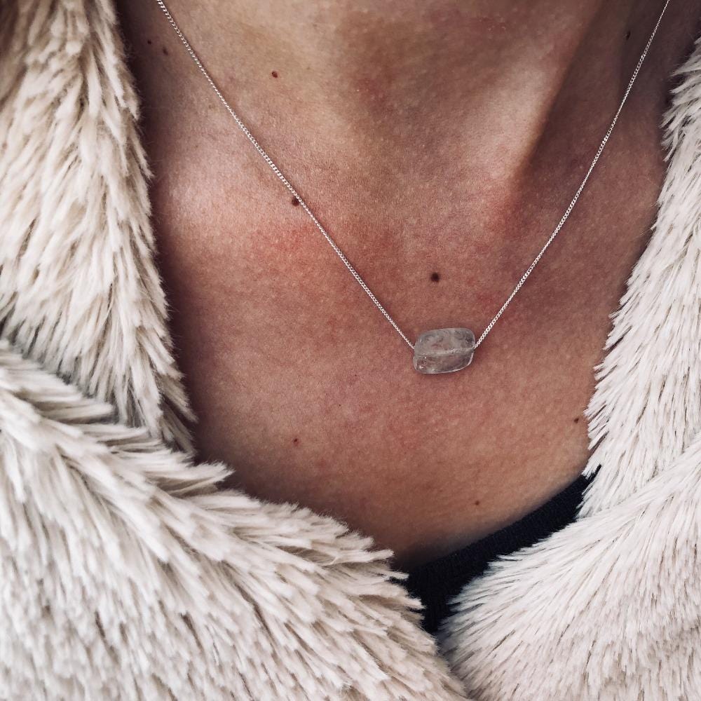 Clear quartz necklace