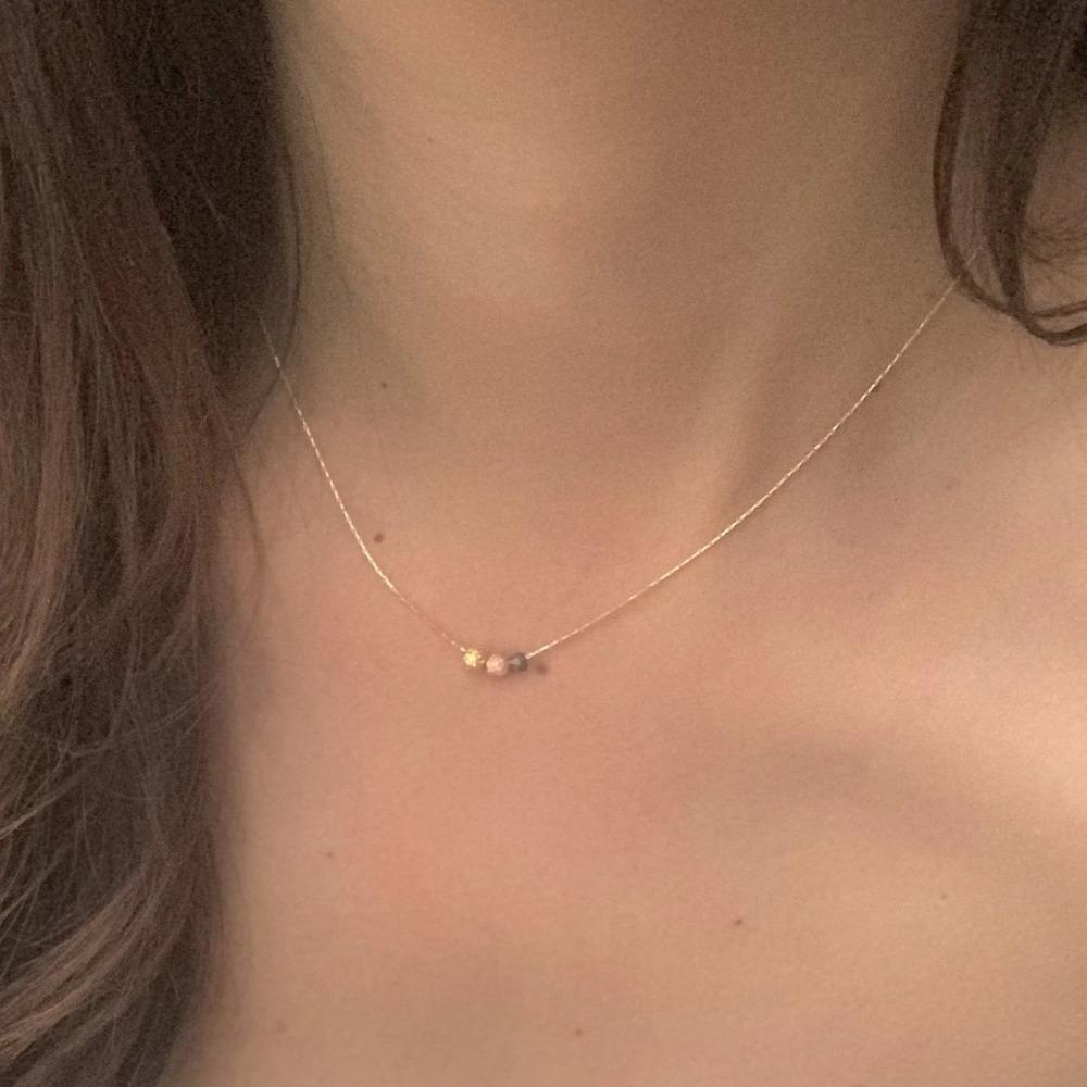 Trio necklace gold filled 14k