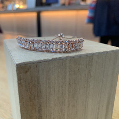 Rhinestone Rose Gold Bracelet