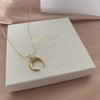 Horn necklace gold