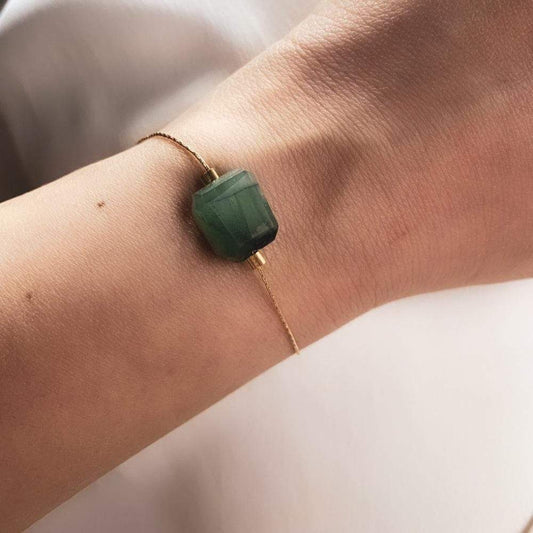 Gold Emerald bracelet