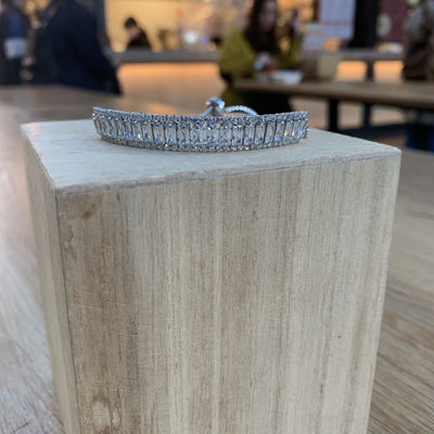 Rhinestone Silver Bracelet