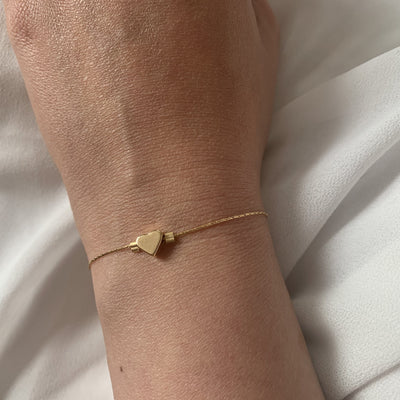 Heart bracelet gold plated 18k