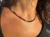 Watermelon Tourmaline gold necklace