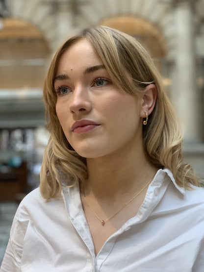 Disk hoops earrings