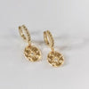 Stardust earrings gold zircon