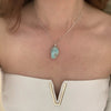 Larimar necklace with sterling silver