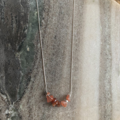 Carnelian bracelet with Sterling silver