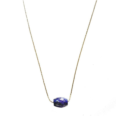 Lapis lazuli necklace gold