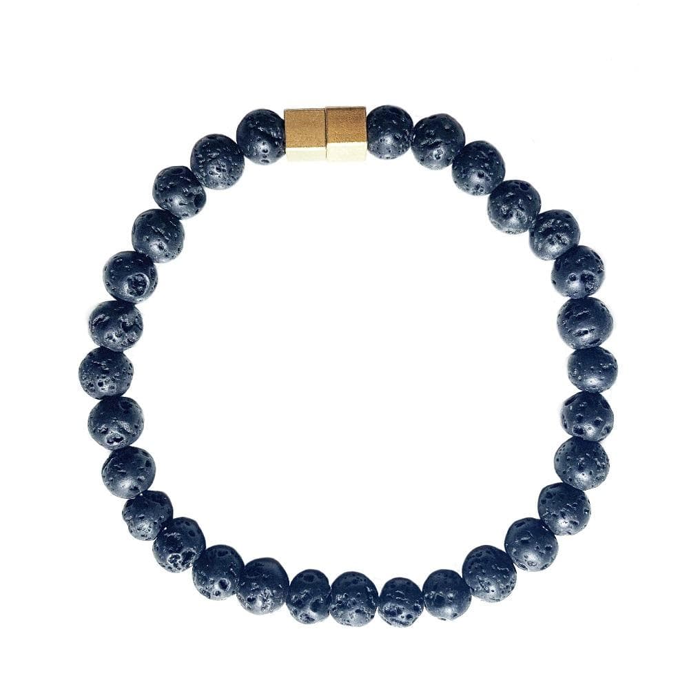 Lava stone bracelet duo square