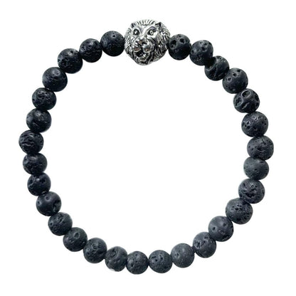 Lion Lava Stone Bracelet