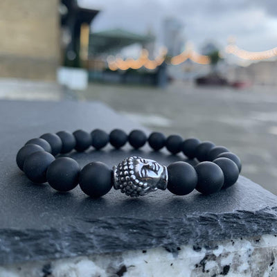 Black onyx buddha bracelet