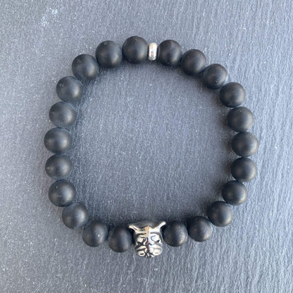 Mi Cielo London Bracelet Bulldog Bracelet Black Onyx