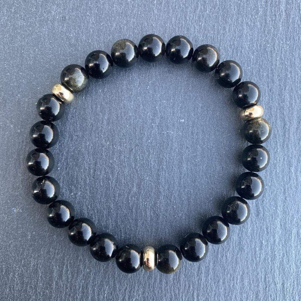 Gold Sheen Obsidian Bracelet