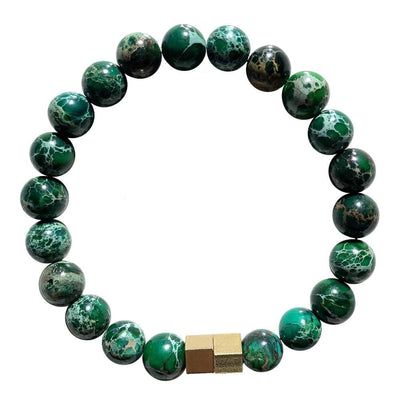 Green Regalite bracelet duo square