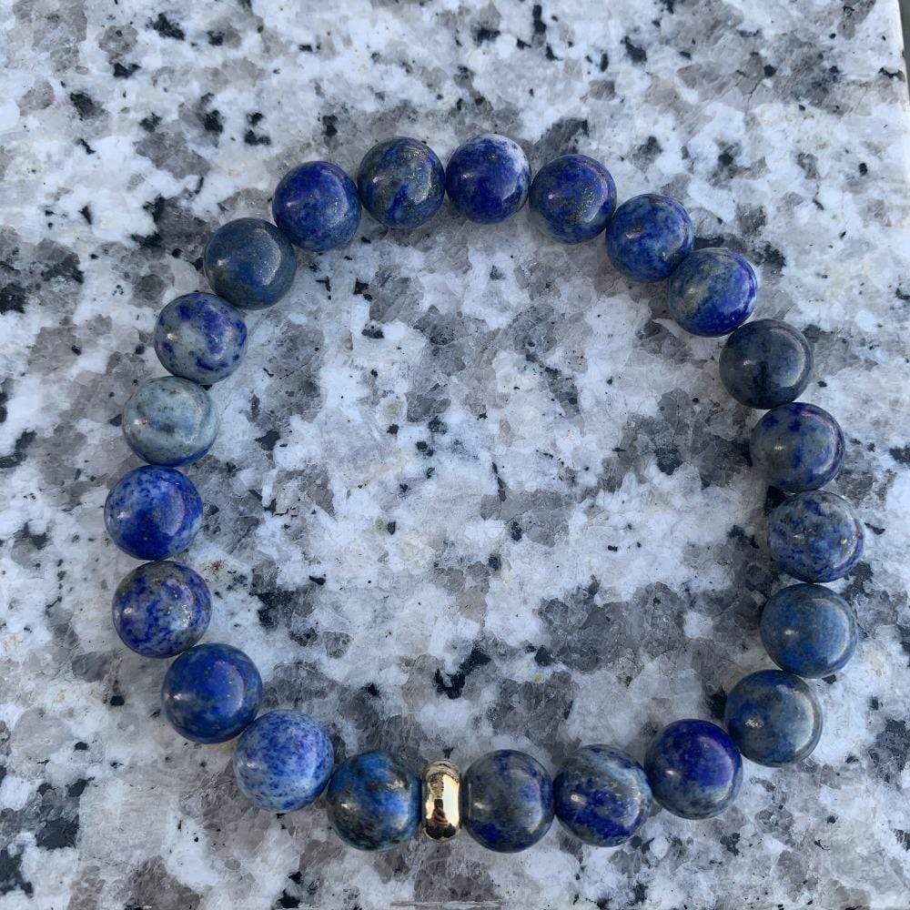 Mi Cielo London Bracelet Lapis Lazuli Bracelet Gold Disk
