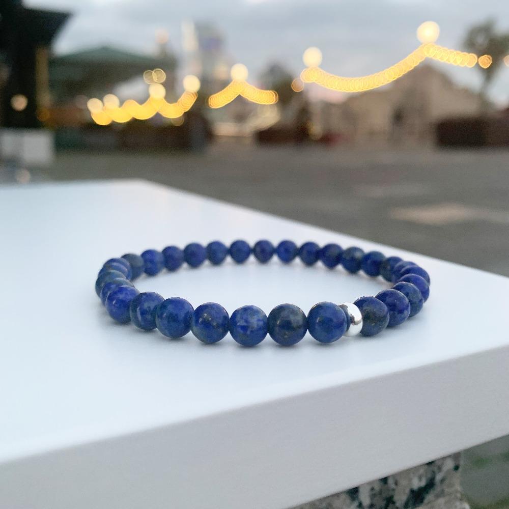 Mi Cielo London Bracelet Lapis Lazuli Bracelet Silver Disk